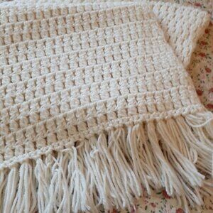 Vintage Oversized Hand Knit Scarf